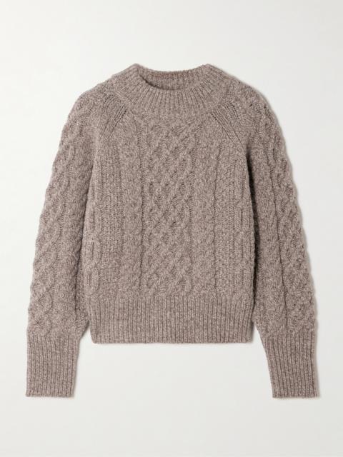 Emory Cropped Cable-knit Wool-blend Sweater