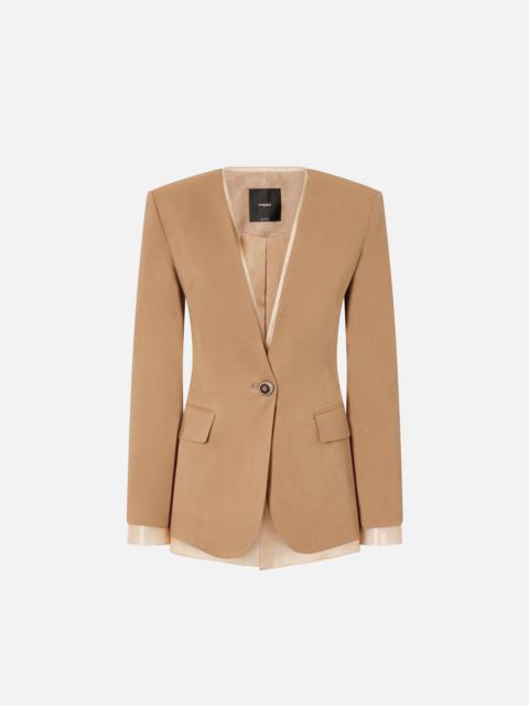 ELEGANT LINEN AND SILK ORGANZA BLAZER