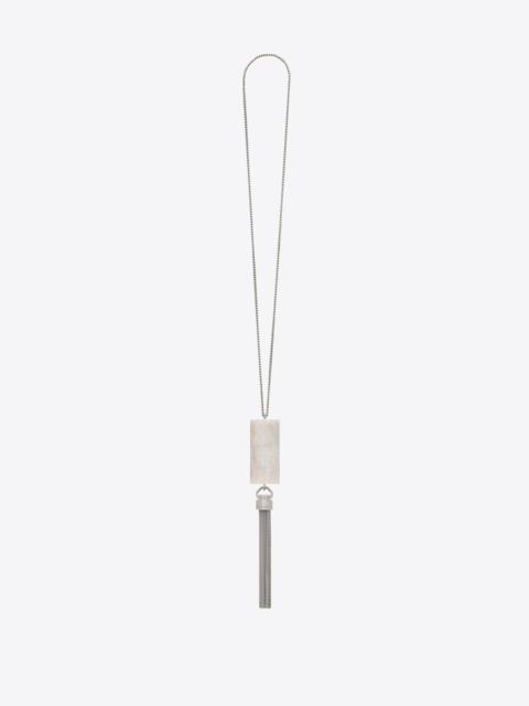 saint laurent paris angelica mini tube necklace in plexiglass and metal