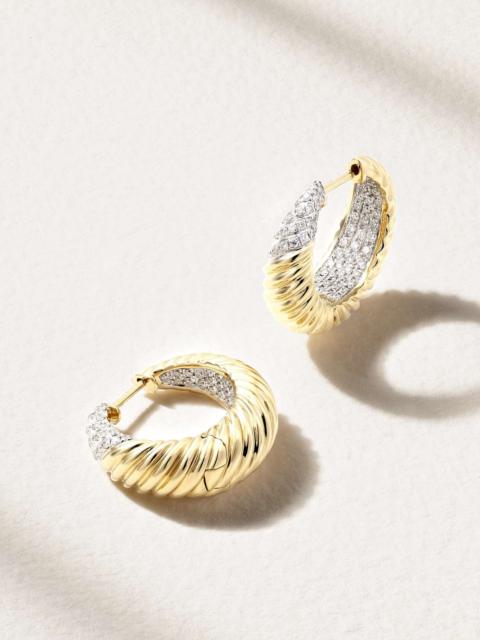 18-karat gold diamond earrings Gold