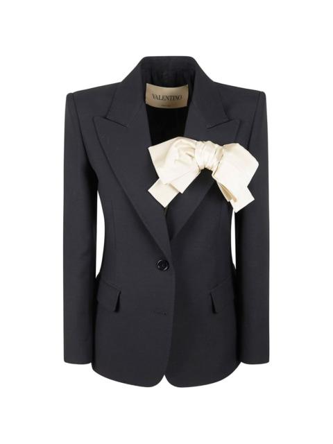 bow-detail single-breasted blazer