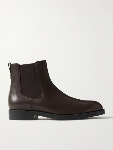 Leather Chelsea Boots Dark brown
