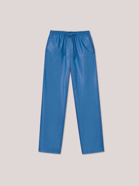 CALIE - OKOBOR™ alt-leather elasticated waist pants - Blue