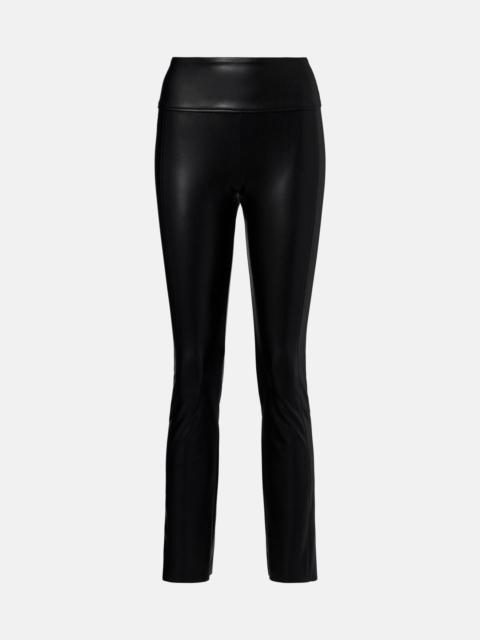 Edie coated cropped slim pants