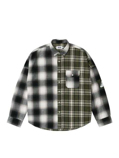 PATCHY FLANNEL SHIRT GREEN