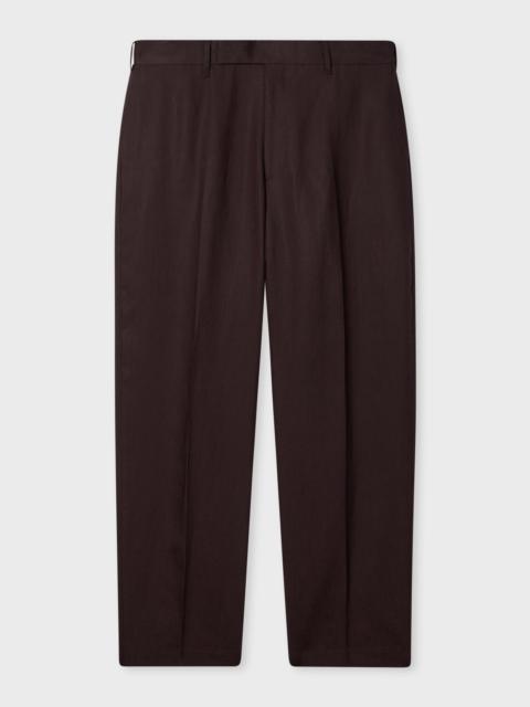 Aubergine Linen Trousers