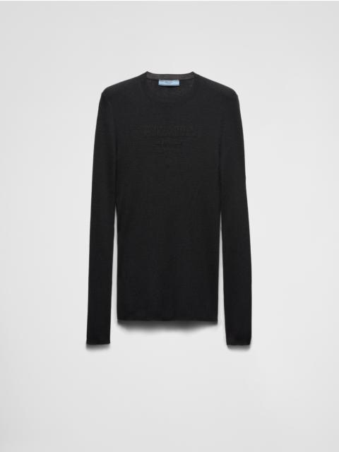 Superfine wool crew-neck sweater