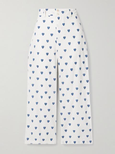 Scout Printed Cotton Straight-leg Pants