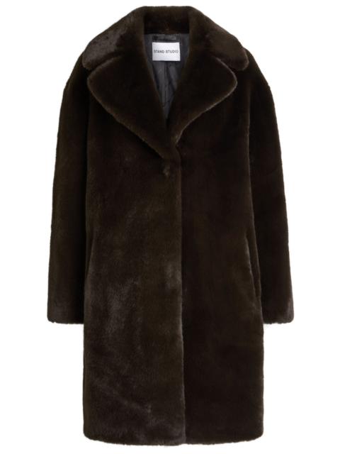 Stand Studio Camille Cocoon Leopard-print Faux fur Coat