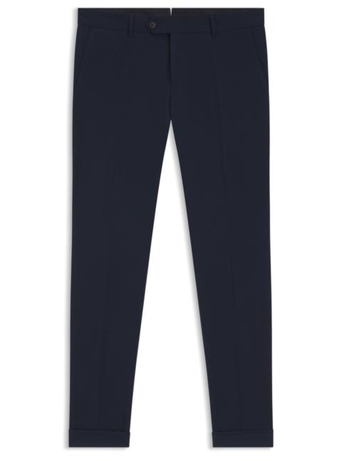 WASHABLE SLIM-FIT TROUSERS IN STRETCH COTTON
