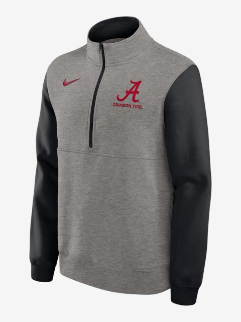 Alabama Club Men's Nike College 1/2-Zip Crew