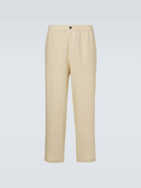Linen straight pants