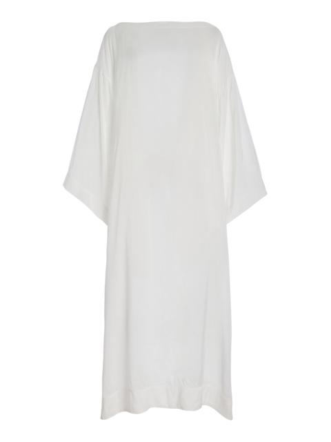 Cremona Tie-Side Voile Maxi Coverup ivory