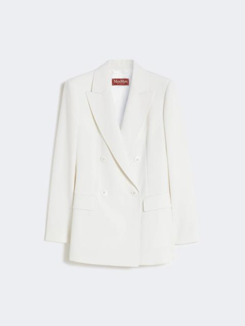 Fitted wool crepe blazer - WHITE