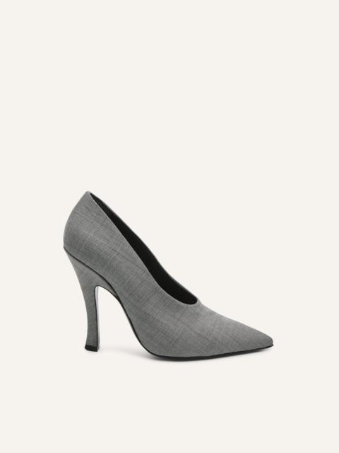 Loomed sculptural pumps in grey