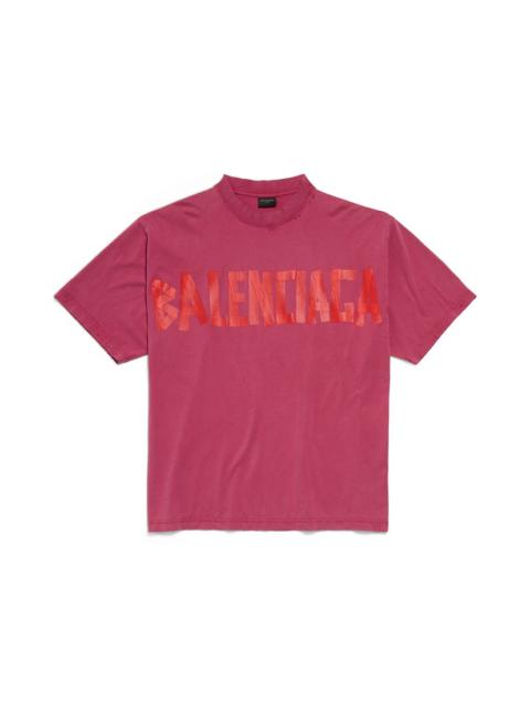 Tape Type T-shirt Medium Fit in Rasberry
