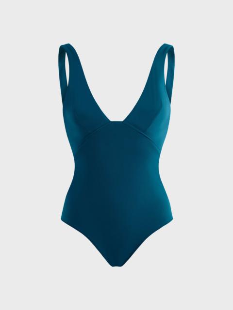 Women Halter One-piece Swimsuit Solid