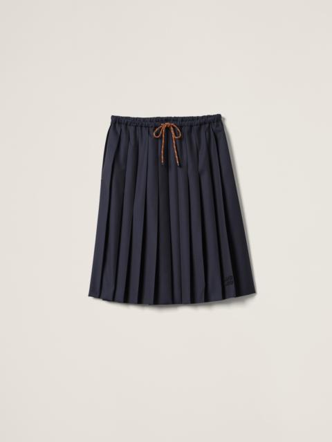 Pleated Batavia skirt