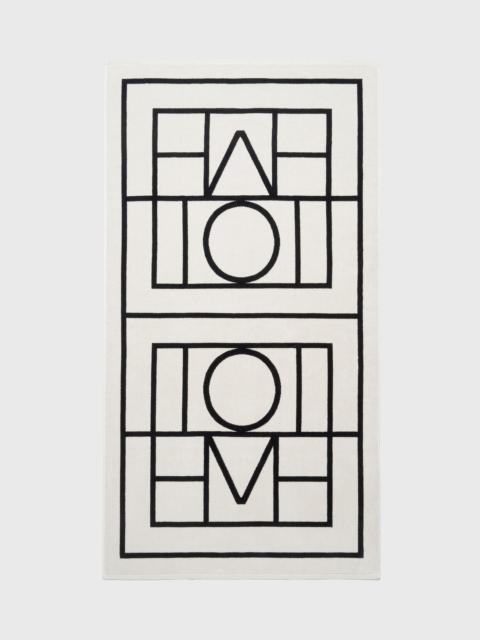 Monogram jacquard beach towel tofu