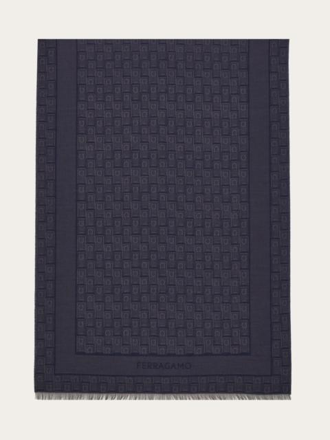 Gancini Monogram jacquard stole