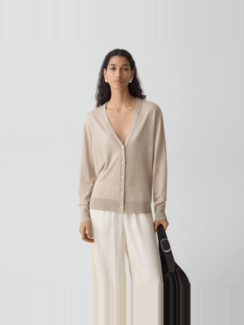 Relaxed V-Neck Cardigan in Regal Wool