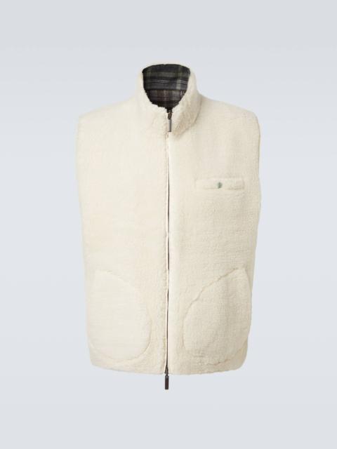 Reversible cashmere and wool vest