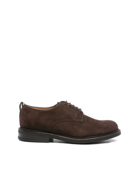 suede derby lace-up shoes