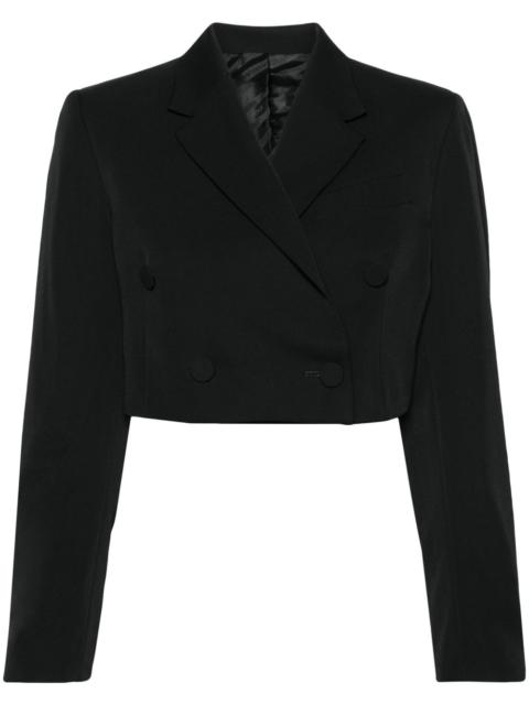 double-breasted cropped blazer