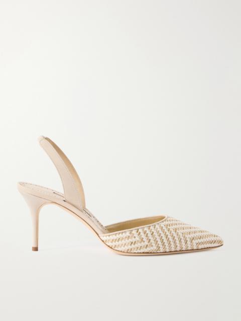 Carolyne Raffia Slingback Pumps