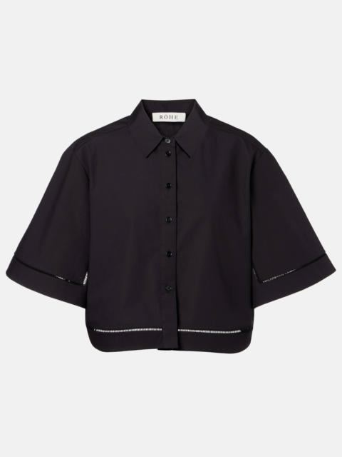 Embroidered cotton poplin shirt