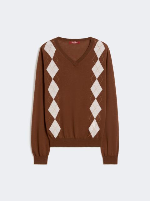 Wool and silk sweater - CHOCOLATE