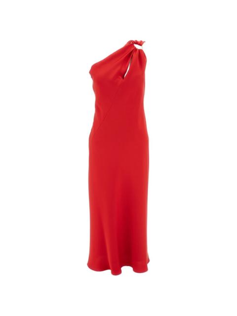one-shoulder midi dress