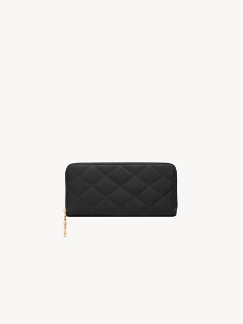 CASSANDRE BIJOU ZIP WALLET IN GRAIN DE POUDRE LEATHER