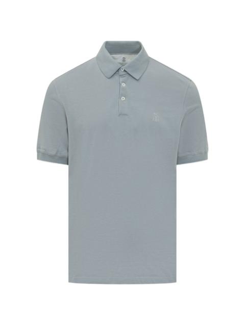 ribbed polo shirt