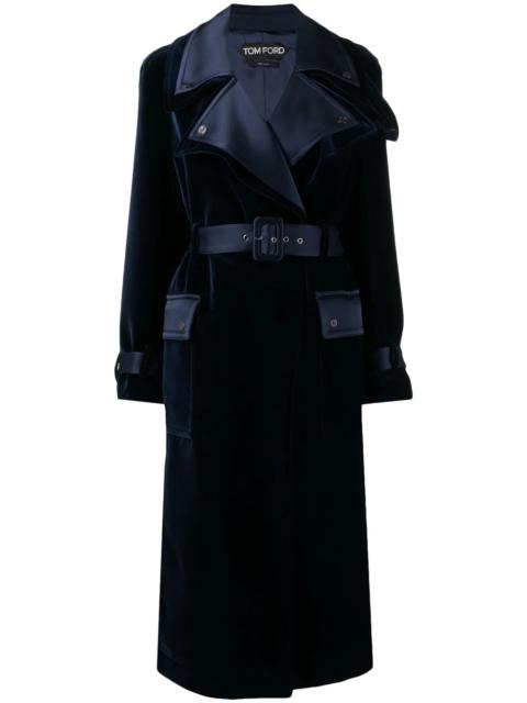 notched-lapels belted coat