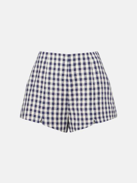 Sadie gingham linen shorts