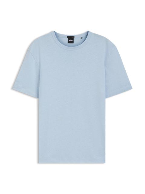 COTTON-LINEN T-SHIRT IN A REGULAR FIT