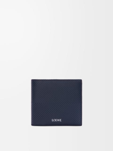 Bifold coin wallet in textured classic calfskin