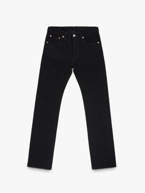 IH-666S-142BB 14OZ SELVEDGE DENIM SLIM STRAIGHT CUT JEANS - BLACK/BLACK