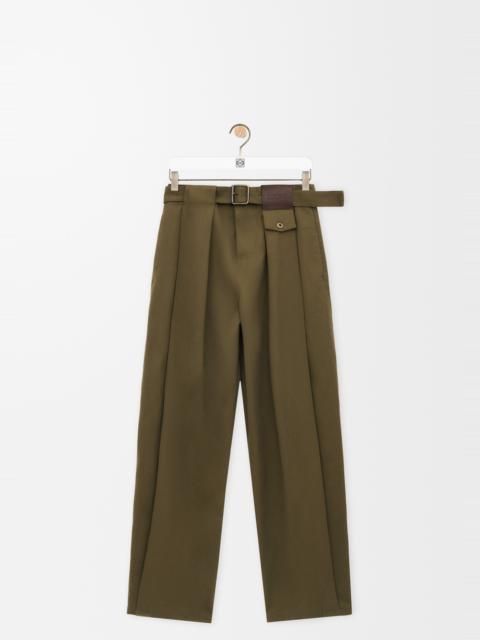 Trousers in cotton and silk