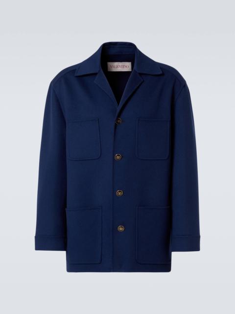 Wool and cashmere overshirt