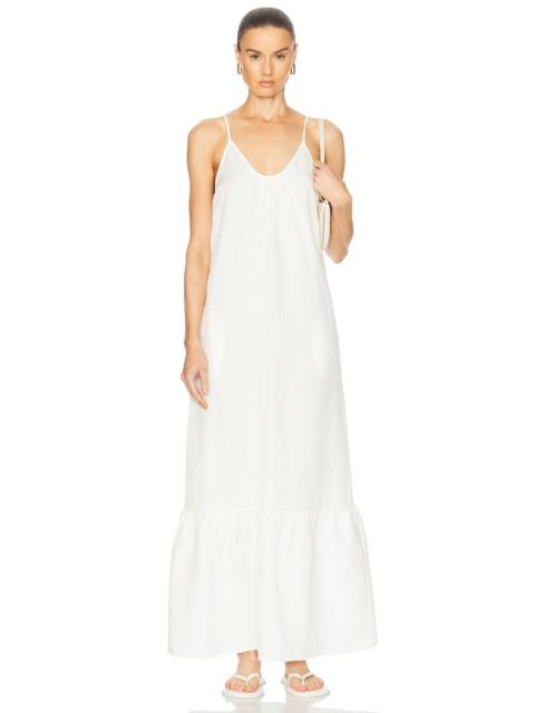 Golden Age Solid Strap Long Dress