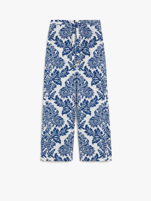 MERANO Printed poplin joggers