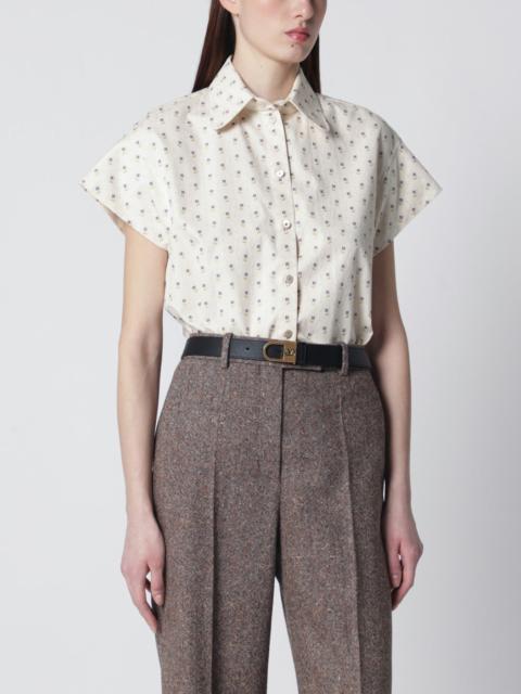 Short-sleeved floral shirt