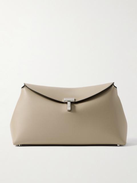 T-lock Leather Clutch