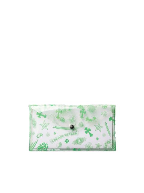 logo-print transparent pouch
