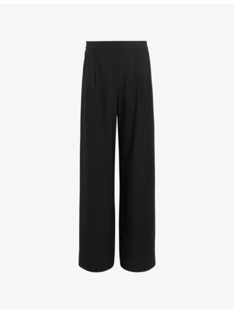 Aleida Wide-Leg Mid-Rise Woven Trousers