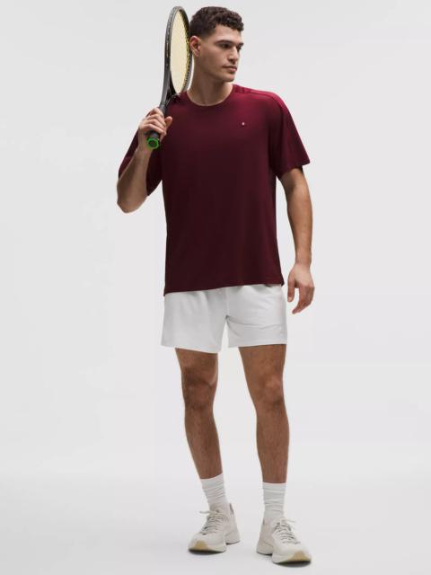 Striped Mesh Tennis Short 5"