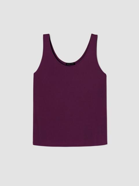 Stretch Silk Jersey Scoop Neck Tank