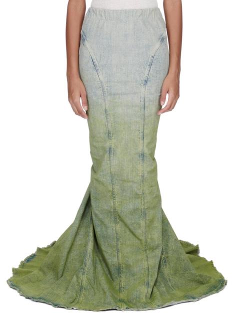 Taupe & Green Moncler Edition Al Denim Maxi Skirt